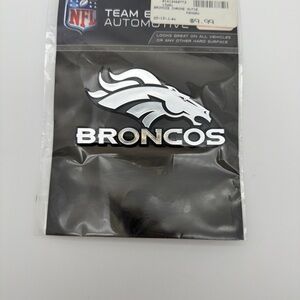 NFL Denver Broncos Chrome Team Emblem Sticker for vehicle